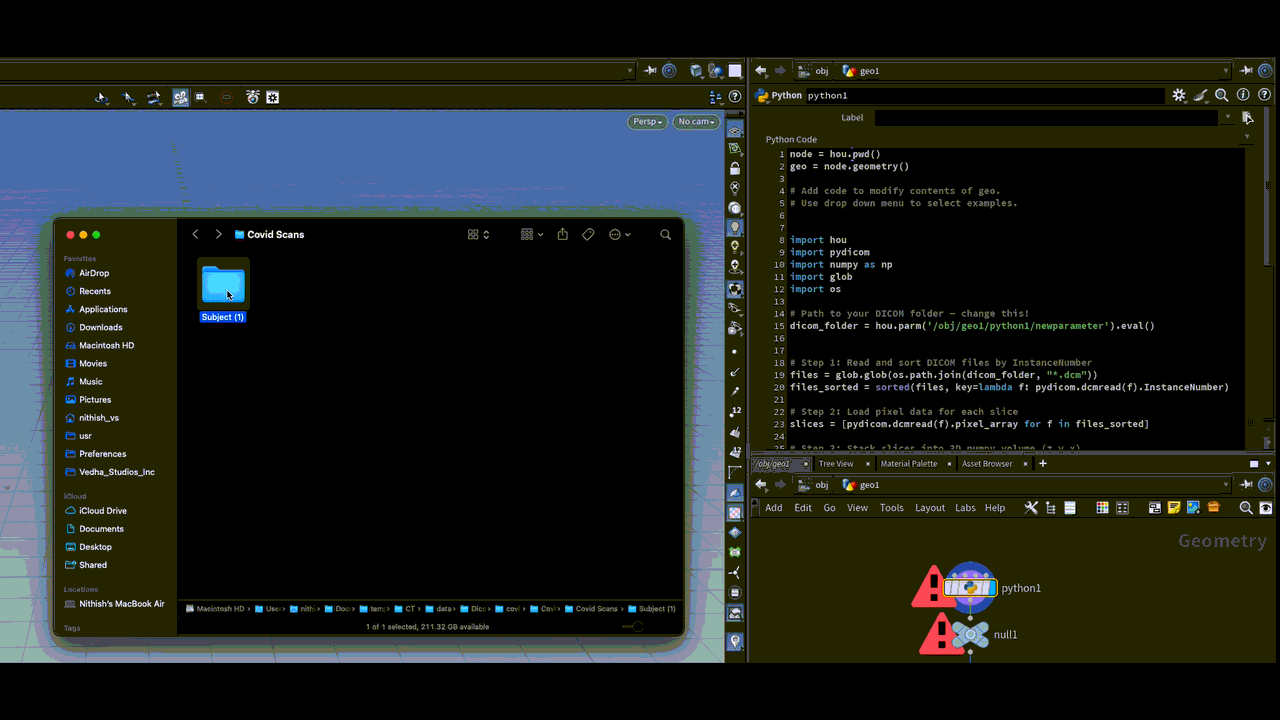 Drag and drop DICOM folder